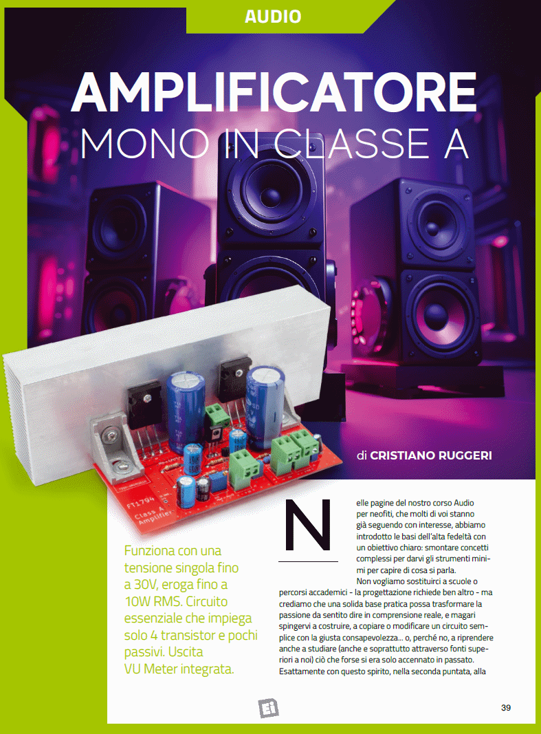 futuranet_it's tweet image. Amplificatore classe A 10W con 4 transistor: schema, taratura e misure tecniche complete.
ei.futuranet.it/2026/04/22/amp…

#elettronica #elettronicain #maker #futuranet #audio #classeA
