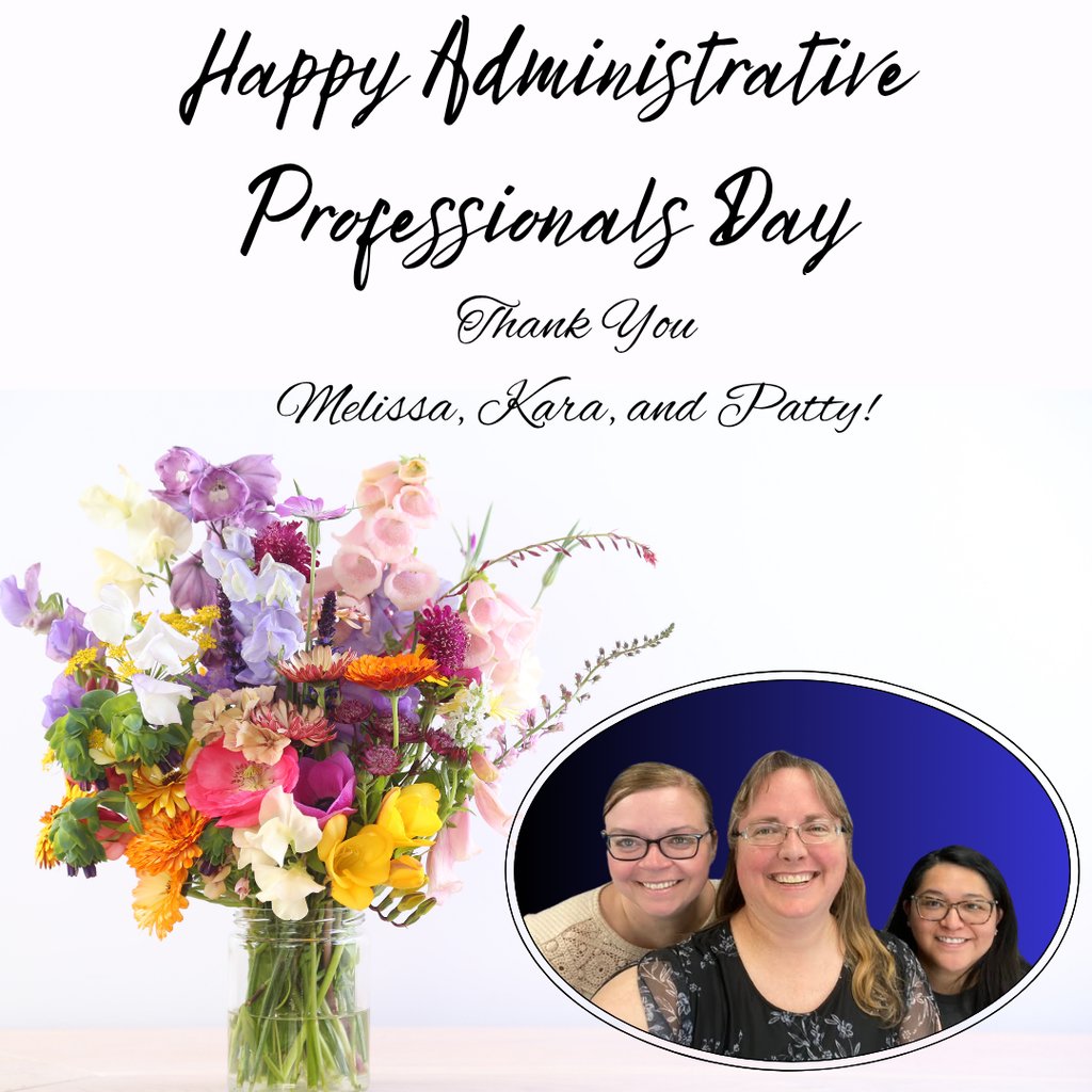 WestLibertyCSD's tweet photo. Happy Administrative Professionals Day to our WLCSD District Office team, Melissa, Kara, and Patty! Your dedication keeps our schools running smoothly. Thank you for all you do for students and staff! #AdminProfessionalsDay https://t.co/nrpLxINwl3