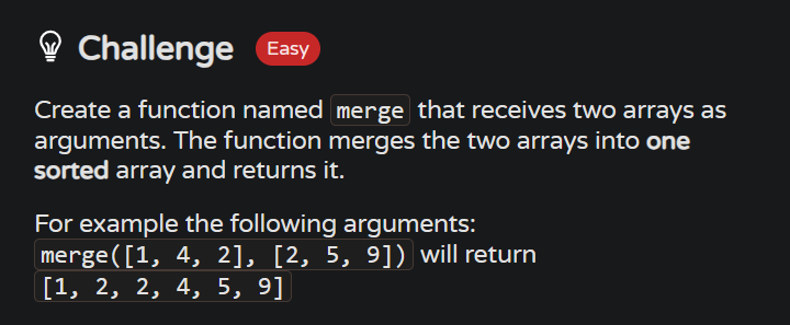 MoniTechCodes's tweet image. Day 73
→ Merged two arrays into a sorted array
→ Practiced .concat() + numeric sorting
→ Reinforced array manipulation basics
Clarity matters more than complexity 
Learning to trust the problem statement, not confusion
#100DaysOfCode #BuildInPublic