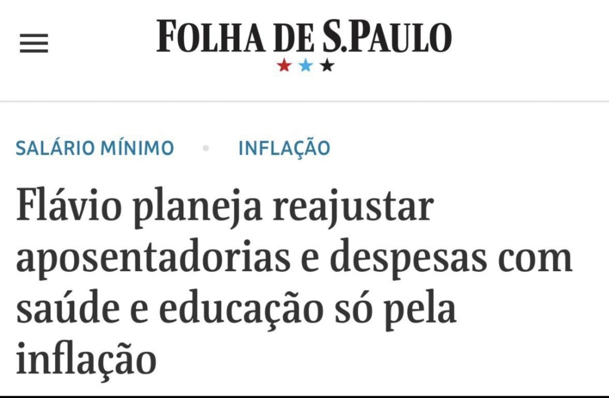 Os aposentados estão sabendo que o Flávio Bolsonaro quer dar reajuste na aposentadoria só pela inflação enquanto o Lula faz reajuste acima da inflação?