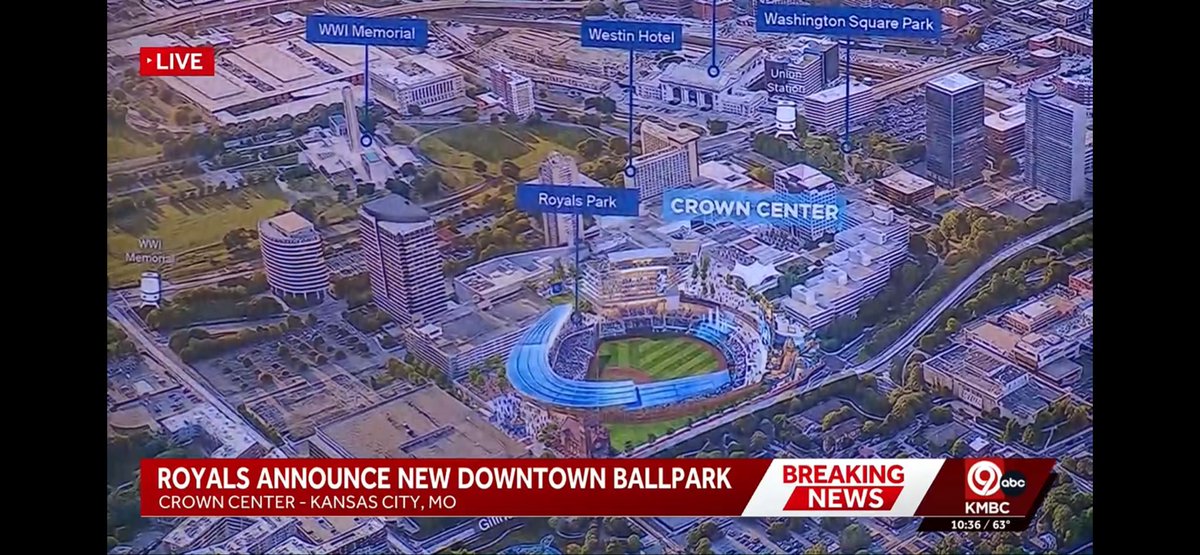 StephSwall's tweet photo. Literally cannot believe they are tearing down Hallmark to build the Royals new stadium. Just wild. My how things change. https://t.co/TihqiRRFo1