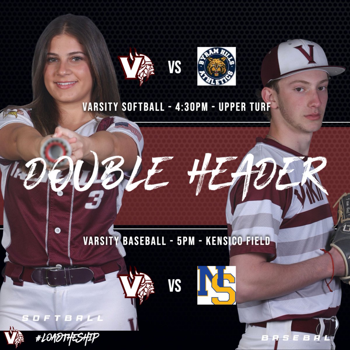 VMHS_Athletics_'s tweet photo. Double Header today Baseball 5pm Softball 4:30pm #LoadTheShip https://t.co/O59tpayQsC