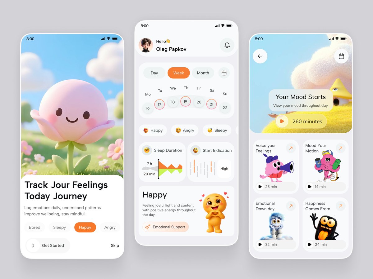 nexuxlab's tweet image. AI Mood Tracker App

#mentalwellness #HealthTech #DataVisualization #moodtracker #mentalhealth #healthapp #iosapp #mobileapp #appdesign #development