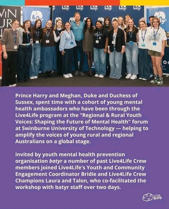 From #youthlive4life IG 

#HarryandMeghanInAustralia 🇦🇺