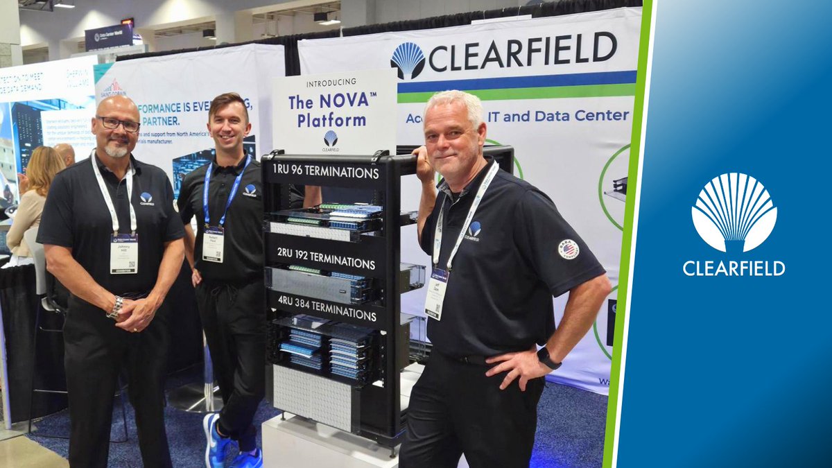ClearfieldFiber's tweet image. Our team is making connections at @DataCenterWorld 🌐

Visit Clearfield in booth 1475 for new solutions to build capacity for AI data centers of all sizes by deploying innovative, scalable fiber technology.

#DataCenterWorld | #DataCenter | #AI | @InformaConnect