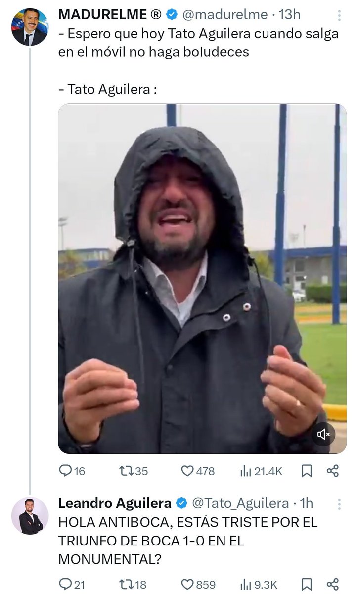 ¡¡¡ TATO AGUILERA VIEJO Y PELUDO NOMÁS !!! 🔵🟡🔵👊🏿