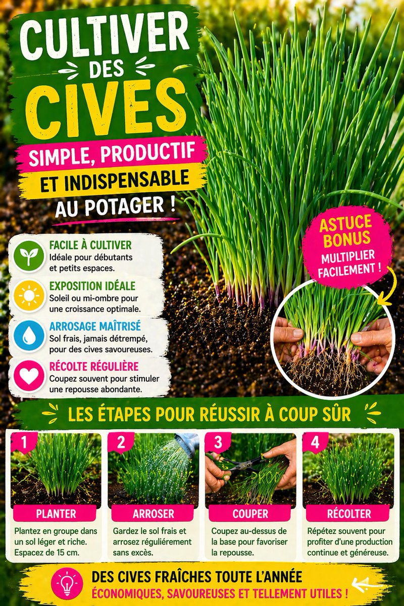 AutonomieReel's tweet photo. #cives #potager #jardinage Cultiver des cives : facile et productif au potager https://t.co/8fFP5z6pz7 https://t.co/YGcHHgKLTF