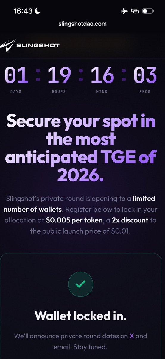Joshpype's tweet image. Just secured my spot in the $SHOT private round.

Been watching how things are building… felt like the right move.

TGE getting closer.
Might be time to look into it 👀

#SHOT $SHOT @SlingshotDAO