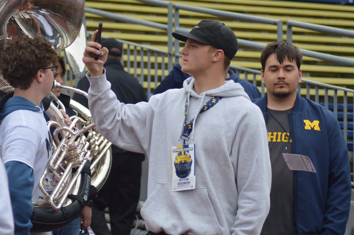 ZachLibby_'s tweet image. “I was amazed to see how many fans showed up for a spring game”

Inside #Michigan’s push for priority 2027 safety Peyton Higginison, who’s coming off a multi-day visit last week and will return on an OV in late May. #GoBlue

READ: maizenbrew.com/michigan-footb…