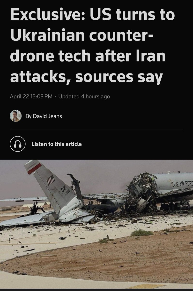 Ukrainian specialists have deployed their anti-drone technology „Sky Map“ at Prince Sultan Air Base in Saudi Arabia.

The system defends US assets in the region. Previously, US forces lost E-3 Sentry airborne warning and control aircraft following an Iranian strike on the