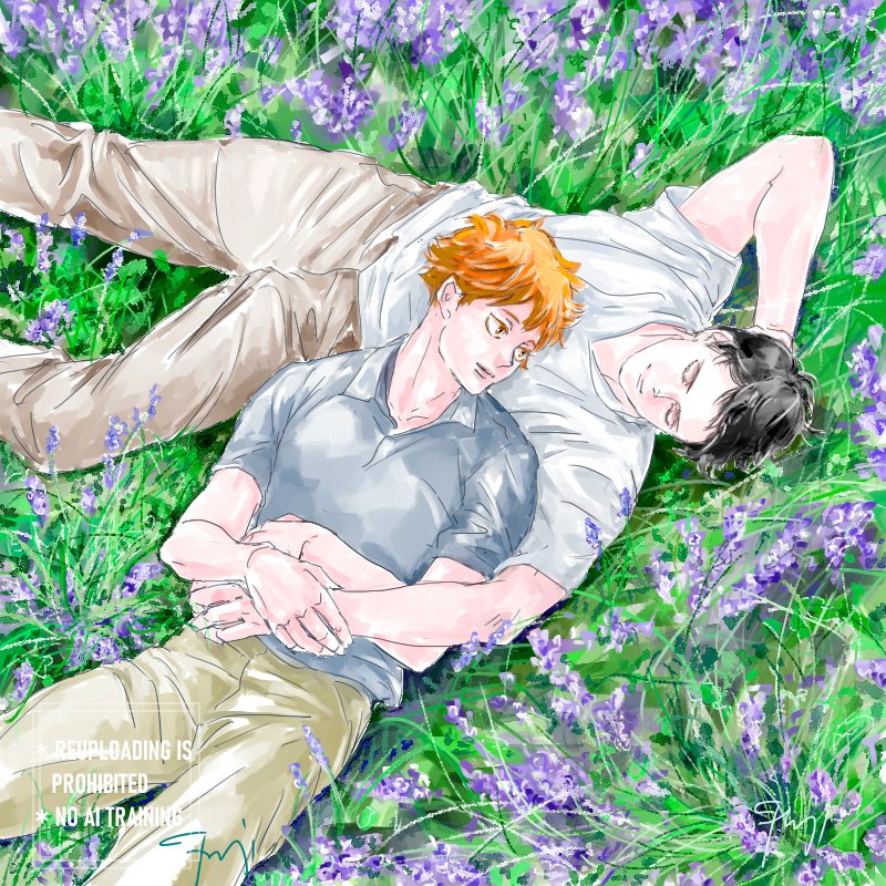 再掲　ラベンダーの原っぱで　＃影日