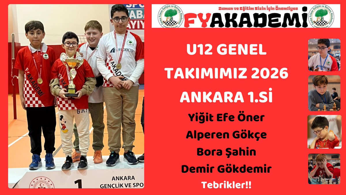 FyakademiC's tweet photo. 2026 ANKARA TAKIMLAR TURNUVASINDA HER KATEGORİDE ŞAMPİYONLUK!!

U18 Genel Takımımız Ankara Şampiyonu

U18 Kızlar Takımımız Ankara Şampiyonu

U12 Genel Takımımız Ankara Şampiyonu

U12 Kızlar Takımımız Ankara Şampiyonu

Deniz Yılmaz U12 Genel Takımımız Ankara 3.sü

Tebrikler!! https://t.co/SQCpUS2sh4