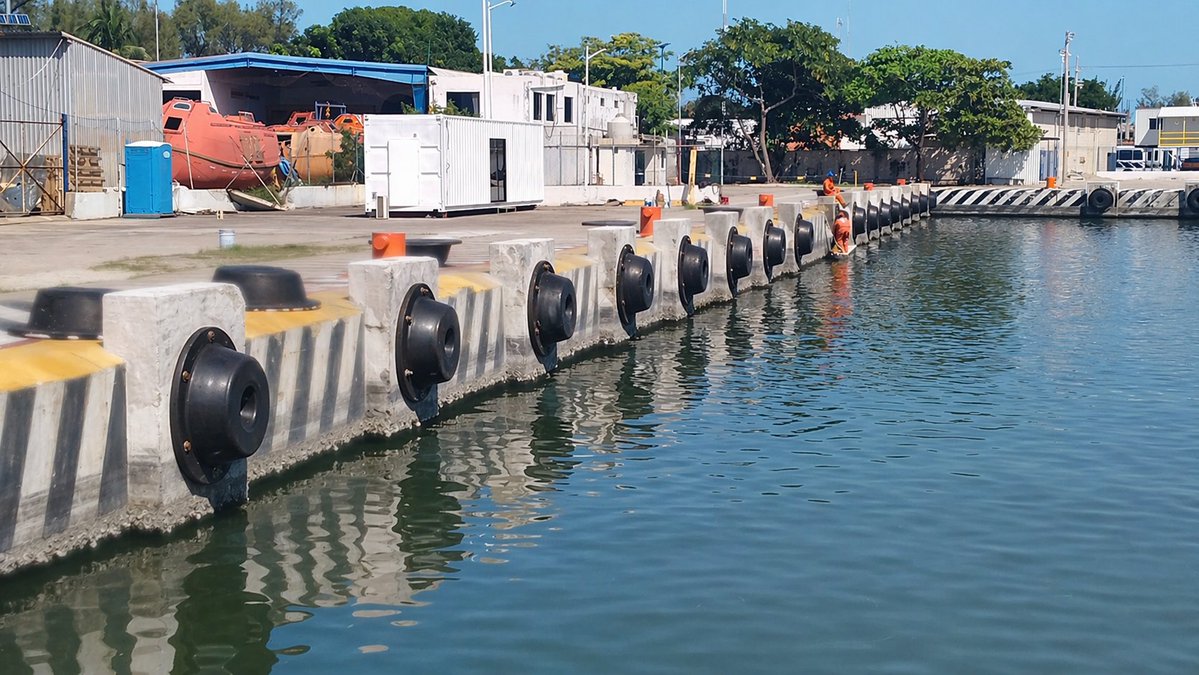 apicampeche's tweet image. #Relevantes2025 📷| ##PuertoIslaDelCarmen |
Avanzamos en el fortalecimiento de nuestra infraestructura portuaria con la colocación de defensas en los muelles 10, 16 y 19 (1ra. Etapa).
Seguimos trabajando por un puerto más moderno, eficiente y seguro. 📷
#Apicam #GobiernoDeTodos.