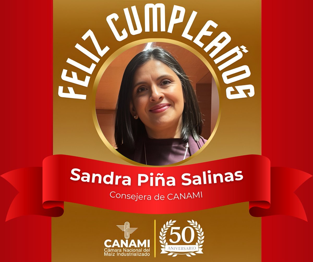 CANAMIOrgMx's tweet photo. En CANAMI reconocemos el trabajo de Sandra Piña Salinas, Consejera de esta Cámara. En su cumpleaños, le deseamos salud y grandes satisfacciones personales y profesionales. https://t.co/ckHBQFKkMS
