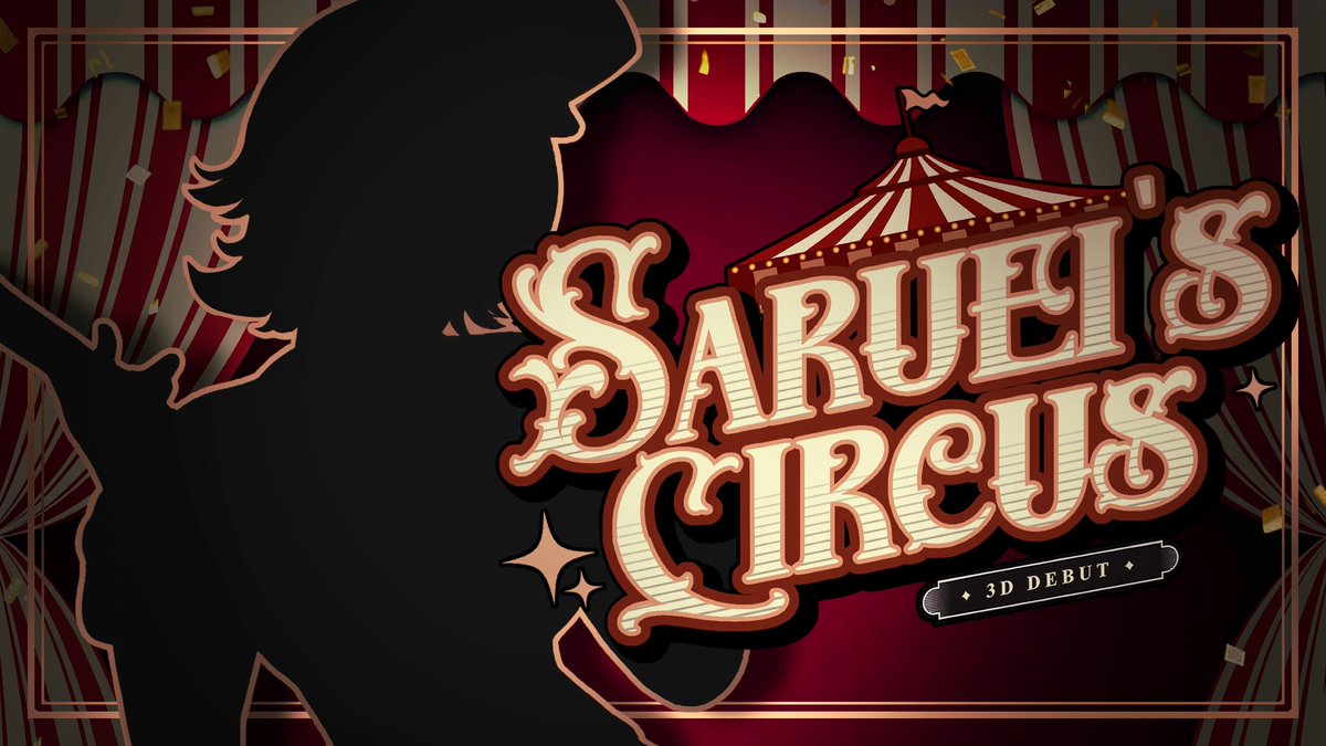 ⌠3D DEBUT 🎪 SARUEI'S CIRCUS⌡ 
★ 25th APRIL at 9PM CEST★  

➛ ᴏɴ ᴛᴡɪᴛᴄʜ - twitch.tv/saruei
➛ ᴅɪsᴄᴏʀᴅ - discord.com/invite/saruei