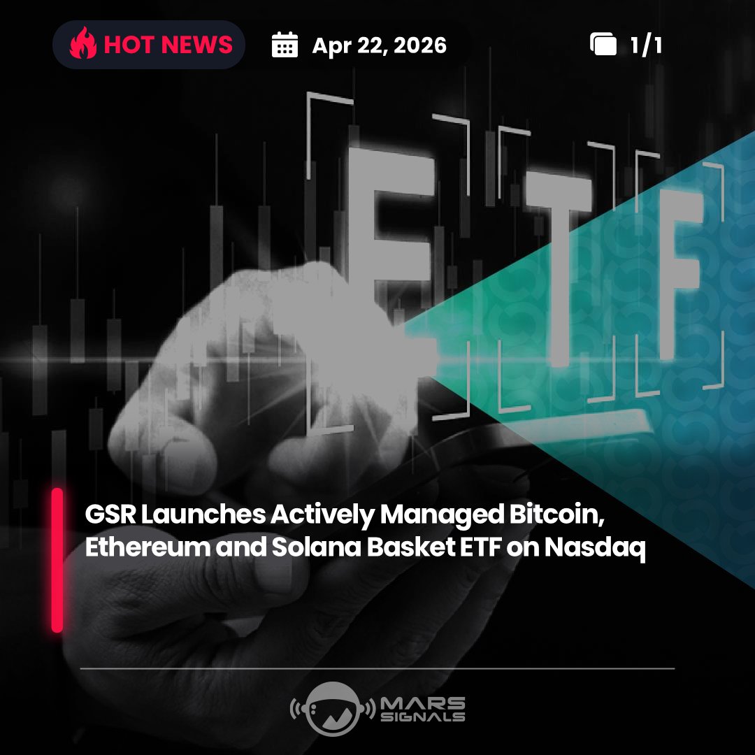 MarsSignals's tweet photo. GSR Launches Actively Managed Bitcoin, Ethereum and Solana Basket ETF on Nasdaq

Crypto market maker GSR has launched an actively managed ETF on the Nasdaq that includes Bitcoin, Ethereum, and Solana.
Read more: https://t.co/SeSqjxs0Bi https://t.co/9hcqMBWBHY