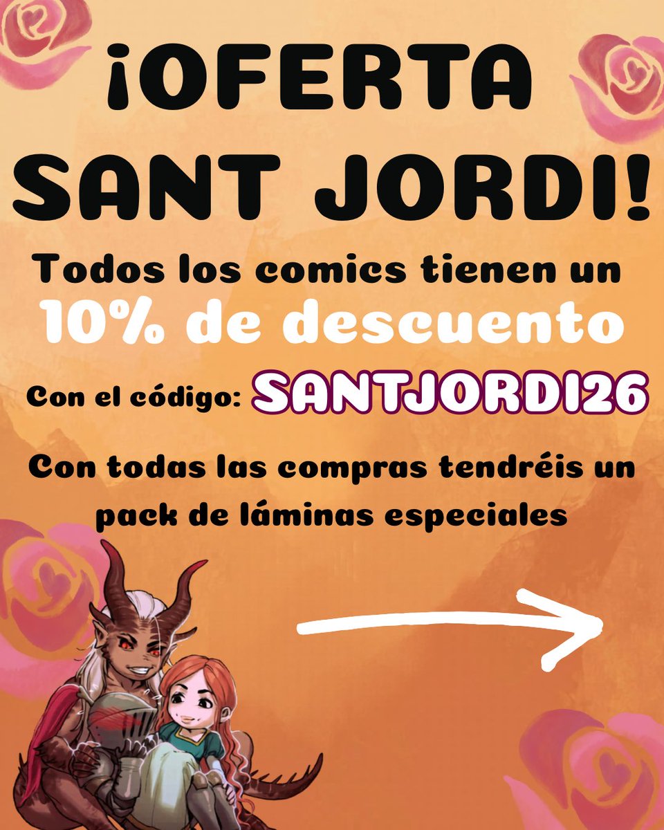 sextories's tweet photo. ¡Ya tenemos disponible la promo de Sant Jordi! 🌹

Disfruta de un 10% de descuento con el código: SANTJORDI26.
Además, con cada compra te llevarás un pack de 5 láminas con ilustraciones preciosas de @Sarykabomb , Marcel Massegú , @toni_batres y @itscherrycat

¡No te lo pierdas! https://t.co/eis7pOprxX