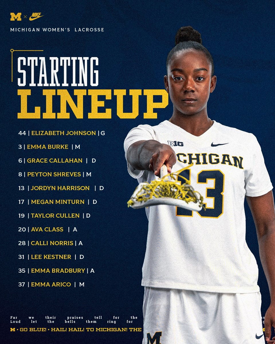 UMichWLAX's tweet image. Starters vs. Penn State: 

#GoBlue