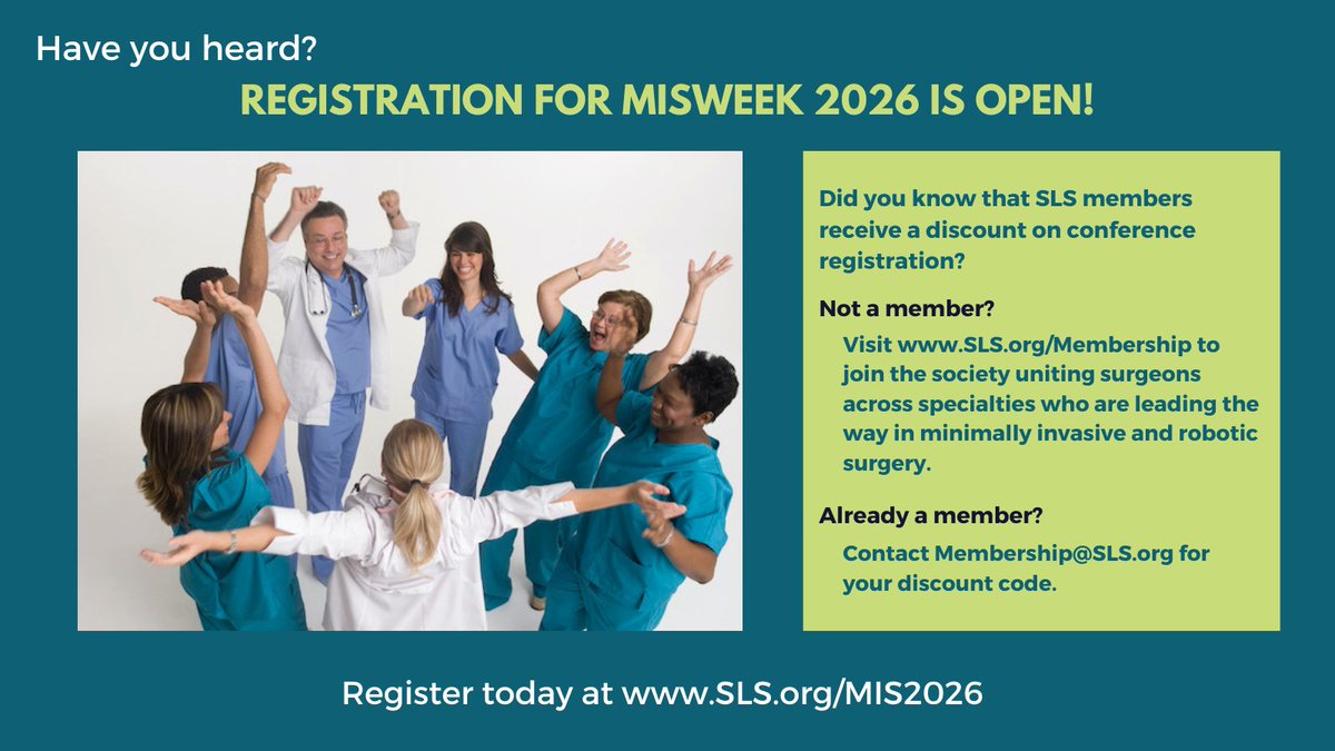 Society of Laparoscopic & Robotic Surgery (SLS) tweet media