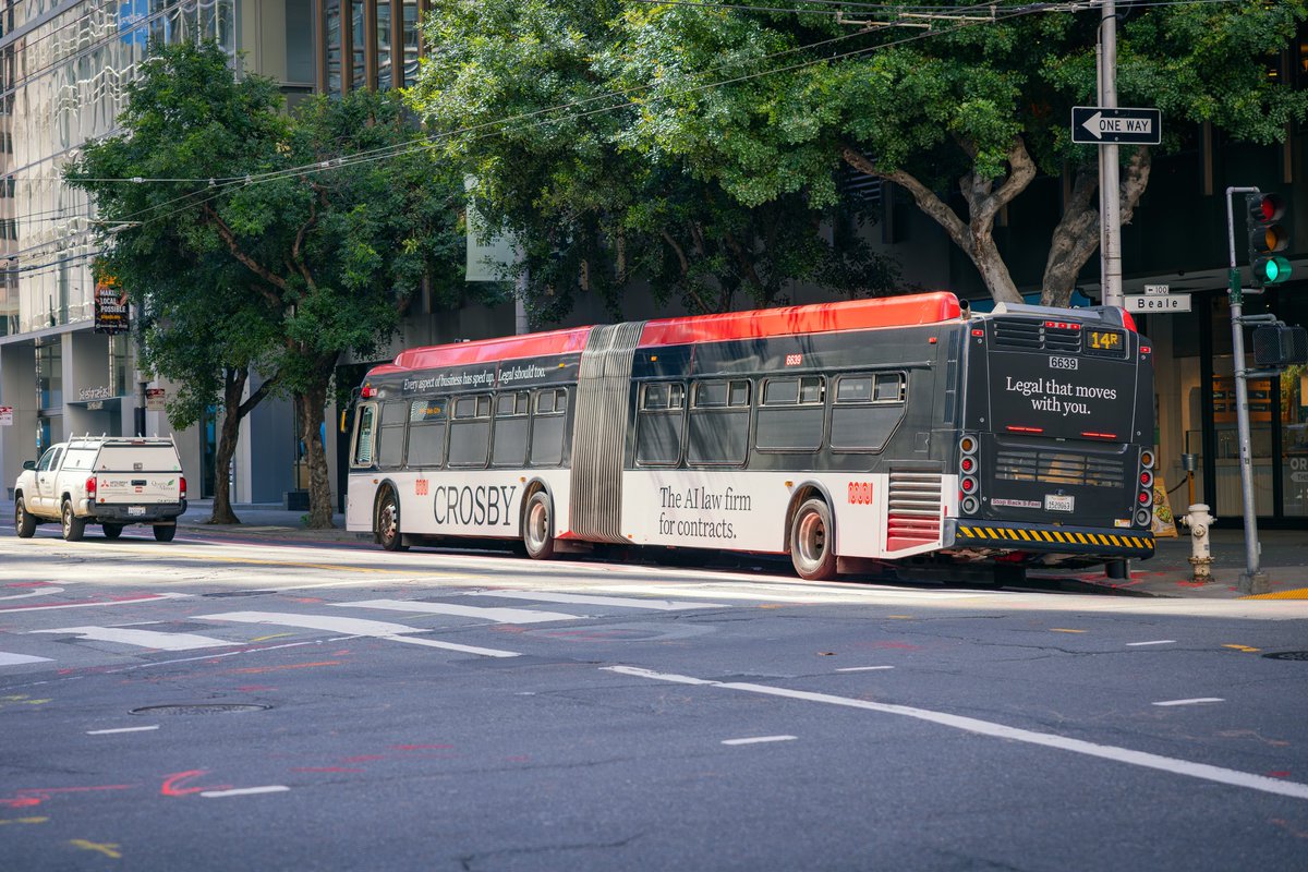 They're calling it the death of the billable hour. 

<a href="/crosbylegal/">Crosby</a>'s outdoor campaign just went live in SF. It's the AI law firm you can trust.