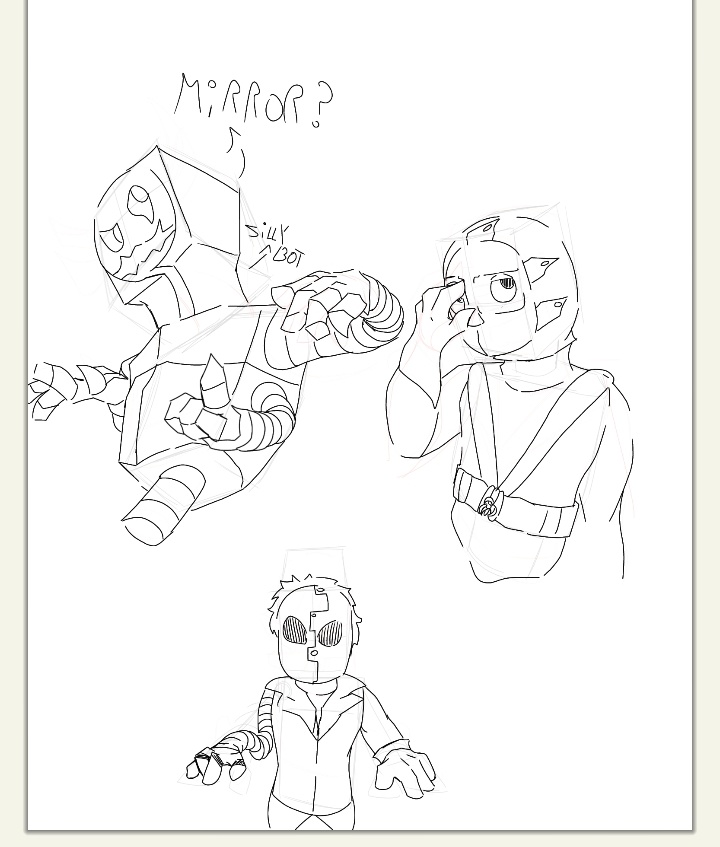 theReal_Greeni3's tweet image. old sketches of 3 different characters!
Their idea is originally from @CollinLawr7373 !
#ToRuleTheWorld
A action comedy show about "what If the villain took over the world, and didn't like it"
Maybe I'll draw them in the style I currently use ;p!
#Superheroes