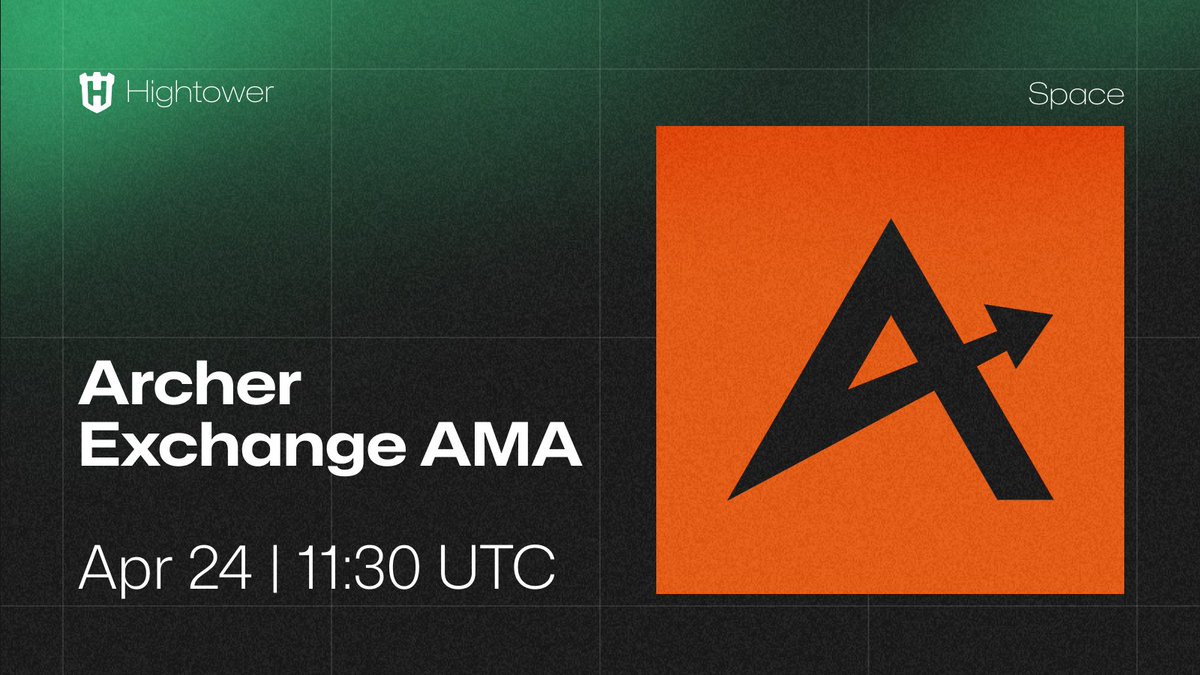 htwtech_'s tweet photo. 🎙 @ArcherExchange_ × @htwtech_ AMA

We’re sitting down with Dhrumil Mehta to talk about Archer, exchange design, market structure, and how the product is evolving across ecosystems.

📅 24 April 2026
⏰ 11:30 UTC

Come hang out, tune in live, and bring your questions.

🔗 https://t.co/D189iOSuVN