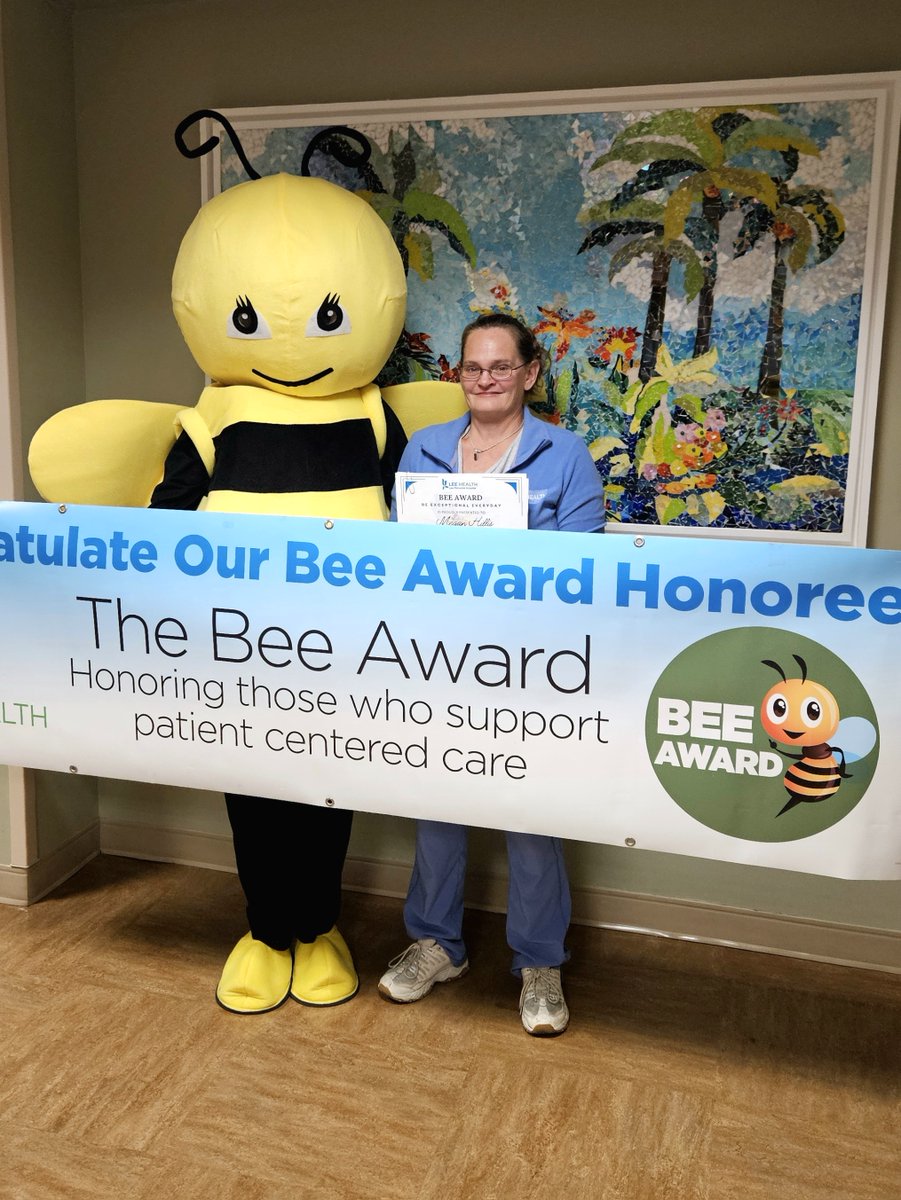 Lee_Health's tweet image. She shows what it means to go above and beyond, and one patient stated, “She is simply the best person I have ever had to take care of me.”
Thank you, Megan, for the difference you make, and being exceptional everyday!
#LeeHealth #BEEAward #SWFL