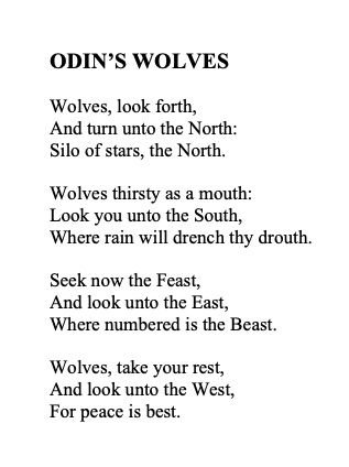 ellin_anderson's tweet photo. It's #Woden's day after all. #vss365 #prompt #wolves #poems #poets #poetry #PoetryX #PoetryCommunity #PoetryTwitter #Odin #Geri #Freki #NorseMythology Fave scene from a favorite movie: some of my ancestors and their #poet friend choose a spot for a picnic: https://t.co/tYWfSQSexq https://t.co/HEjGoy0Xip