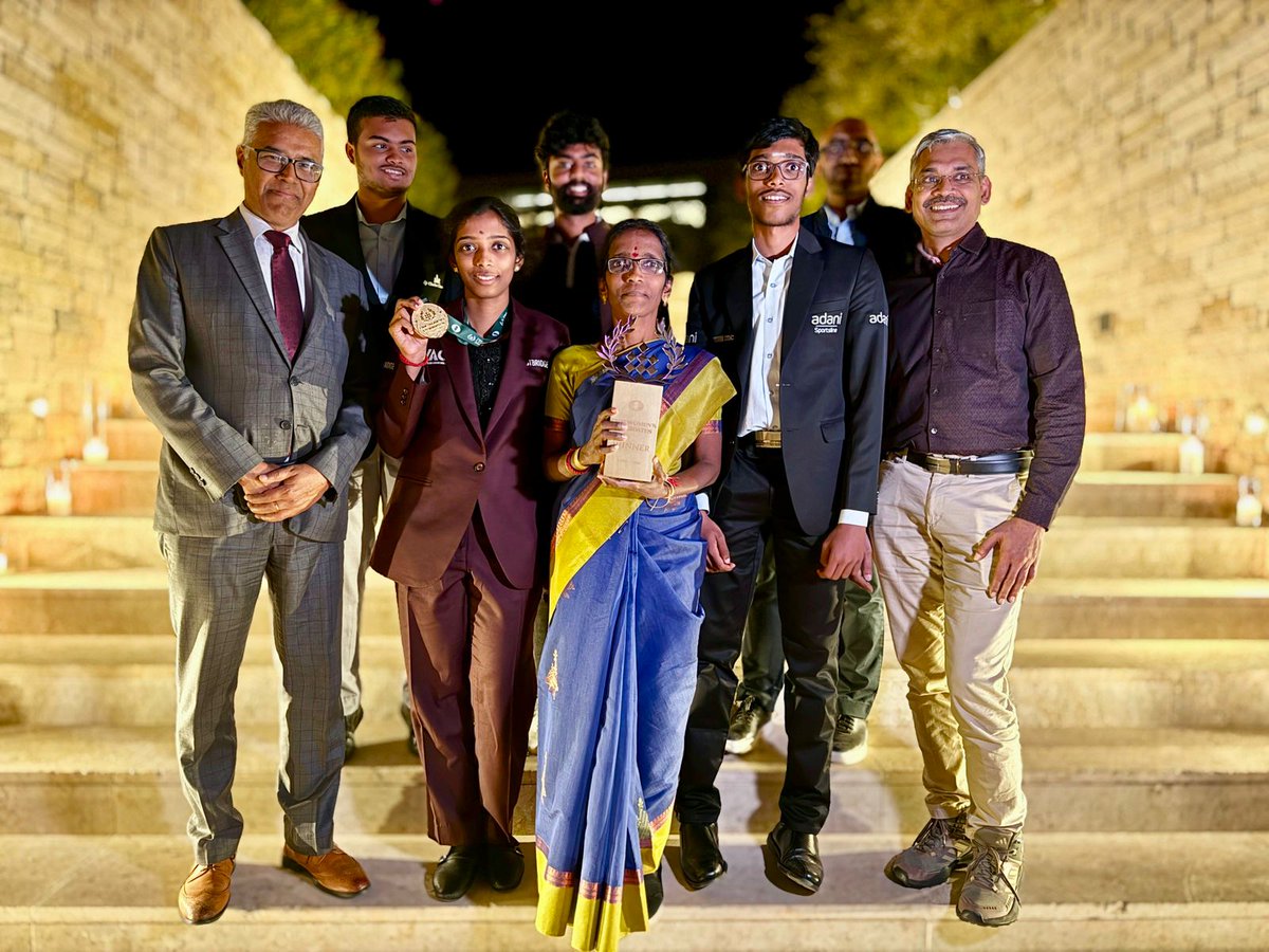 IndiainCyprus's tweet photo. ♟️🇮🇳  High Commissioner Mr. Manish @ManishGifs met Indian Grandmaster R. Vaishali @chessvaishali  in Cyprus and congratulated her on winning the FIDE Women’s Candidates Tournament 2026.

High Commissioner expressed happiness that an Indian Grandmaster achieved this important milestone in #Cyprus, noting that Vaishali’s success reflects the strength of India’s young minds and the country’s growing excellence on the global chessboard.

He also conveyed his best wishes for the championship ahead.

#IndiaInCyprus #RVaishali #FIDEWomenCandidates #IndianChess #Chess #Cyprus #SportsDiplomacy #India