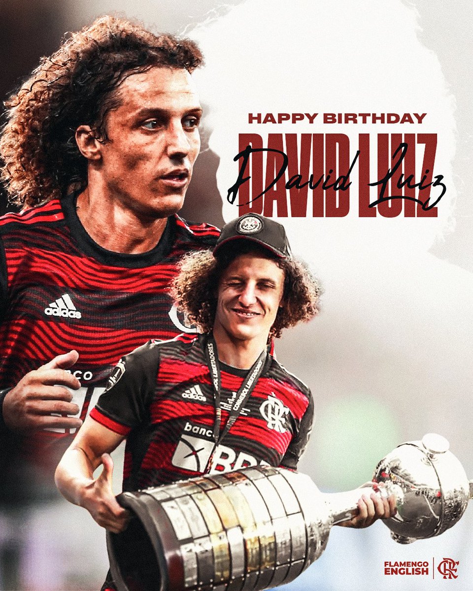 Flamengo_en's tweet photo. Wishing a happy birthday to David Luiz today! 🎉 https://t.co/MR3n2pg55F