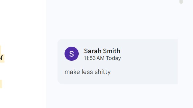 in the "leaving encouraging notes to myself" phase of the draft