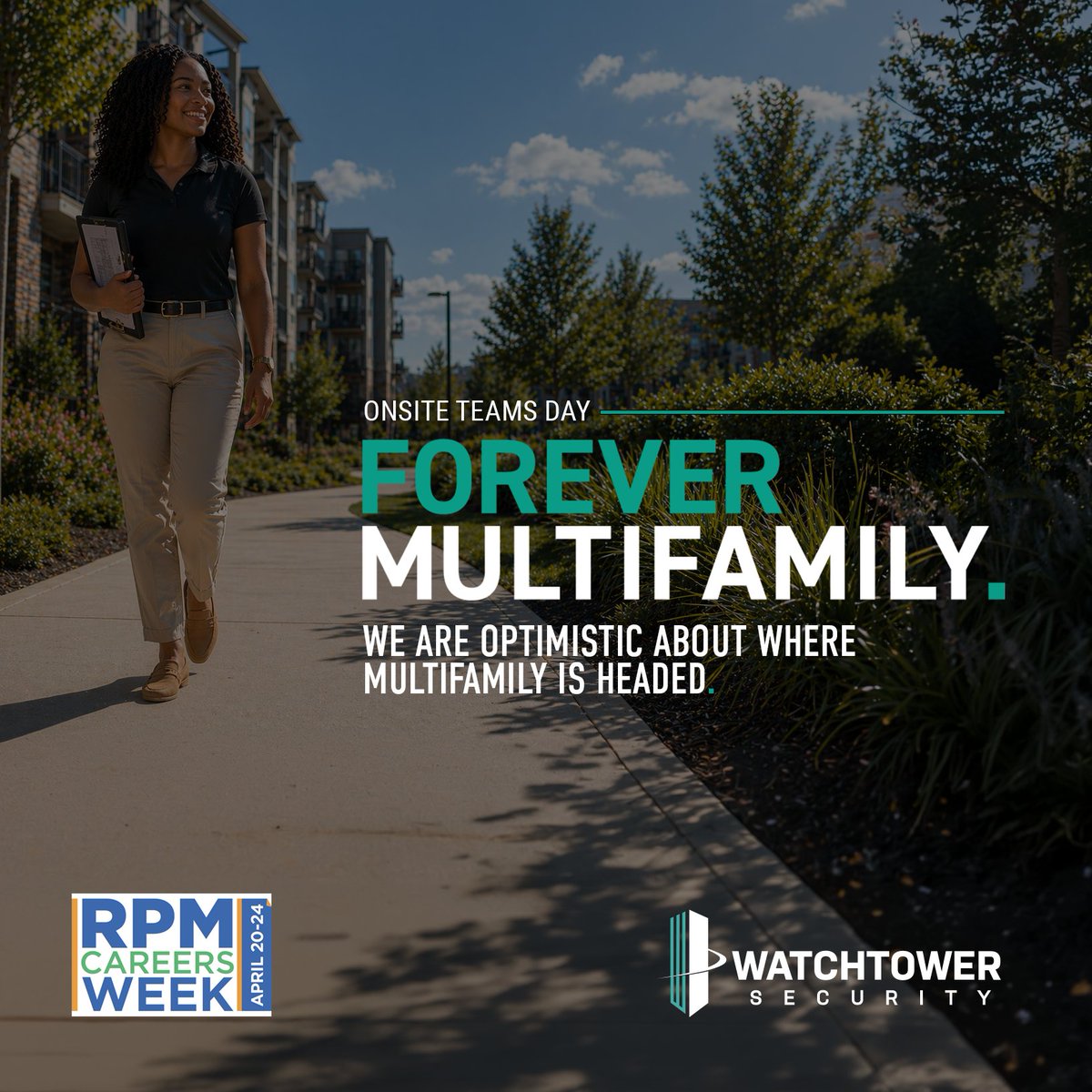 WTSecurity's tweet photo. Multifamily keeps moving forward.

The opportunity to make a real impact is only growing, and we’re proud to support onsite teams doing the work every day.

@NAAhq

#multifamily #RPMCareersWeek #WatchtowerDifference https://t.co/J3pj4D0QYV