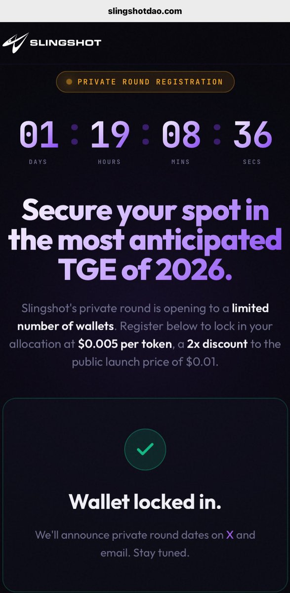 herswor_d's tweet image. Just secured my spot on the $SHOT private round whitelist.

There’s a lot of momentum building around this already and it’s been interesting to watch it grow.

Decided to get in early and see how it develops from here.

Who else is paying attention to this? @SlingshotDAO #SHOT