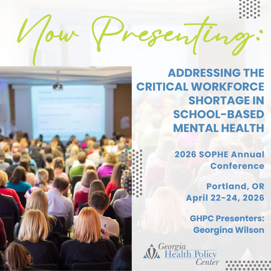 GSUGHPC's tweet image. @GSUGHPC’s Georgia Wilson is #presenting “Addressing the Critical Workforce Shortage in School-Based Mental Health” at @SOPHETweets’s 2026 Annual Conference! t.gsu.edu/3ObsN77