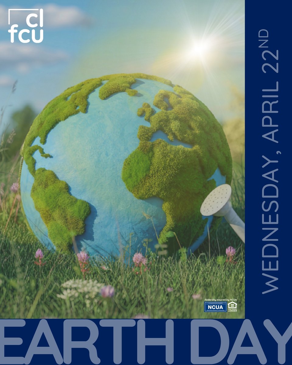 CLFCU's tweet photo. HAPPY EARTH DAY!! 🌎 Here are a few eco-friendly banking tips:

🌱 Use CLFCU Digital Banking &amp; Mobile App
🌱 Enroll in eStatements
🌱 Apply for a Loan online
🌱 Complete paperwork with eSign
🌱 Mobile Wallet, Mobile Deposit, Bill Pay &amp; more

GO GREEN today! 💚 https://t.co/qkFonirRR3
