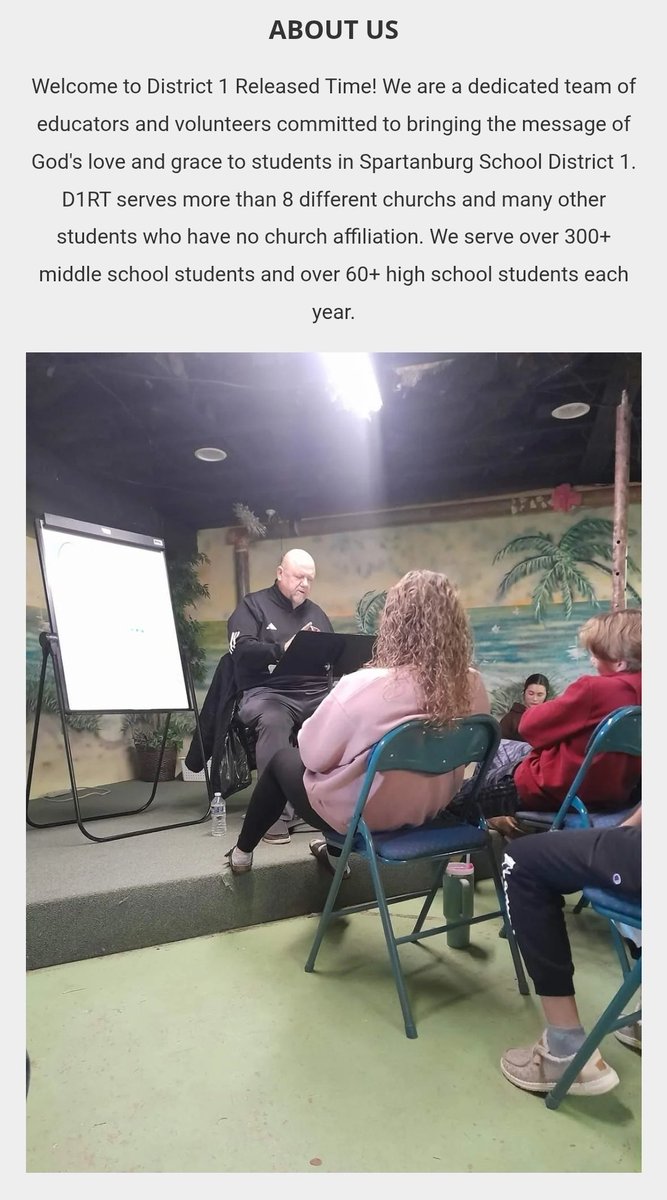 Read more about Spartanburg District One Released Time CLICK ON THE PICTURE BELOW TO READ *ABOUT US.*