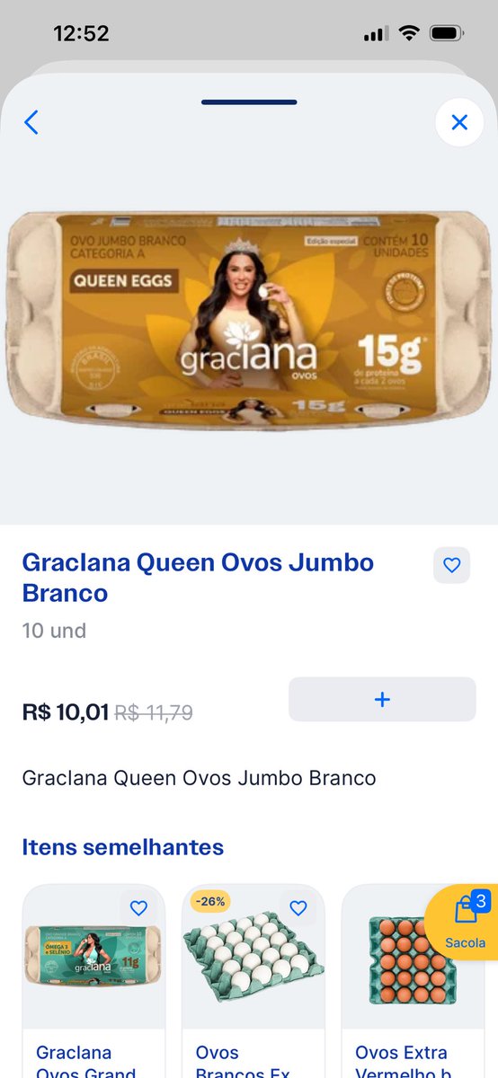 xabrieIa's tweet photo. eu tô muito gag que a Gracyanne tem uma linha de ovos https://t.co/0SN1CDh7sw
