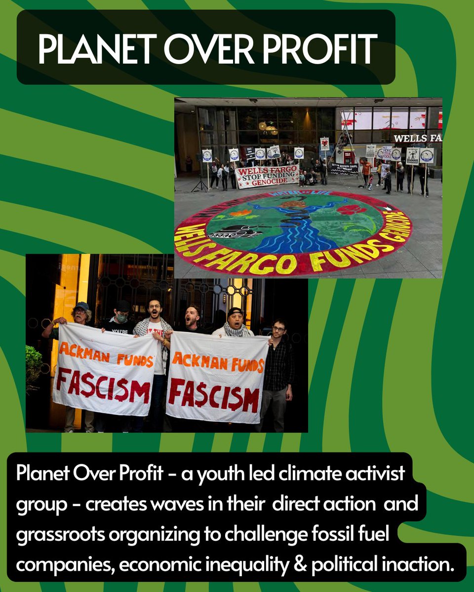 ajmuste's tweet photo. As we celebrate Earth Day, let us highlight a couple of our grantees, @pop4climate &amp; @ClimateDefiance,  who have made strides in climate activism. Their bold direct action campaigns &amp; mobilizations demand real change from corporations &amp; politicians regarding the climate crisis. https://t.co/JB13jAbxv1