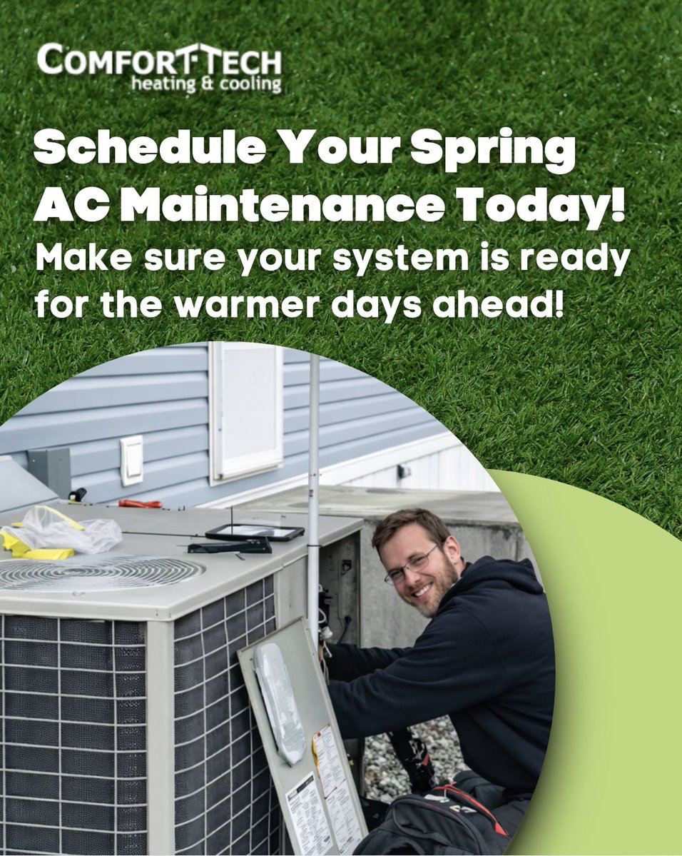 ComfortTechHC's tweet image. ❄️🛠️ A seasonal tune-up helps your air conditioner run more efficiently, improves performance, and allows our technicians to catch small issues before they turn into costly repairs. 🏡

Call Comfort Tech to get your AC ready for the season.

📞 778-764-2482

#HVACService