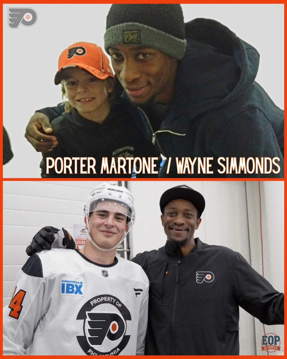 PHLSportsPain's tweet photo. Wayne Train and Porter Martone - Then and Now

#IgniteTheOrange https://t.co/sBklIN466e