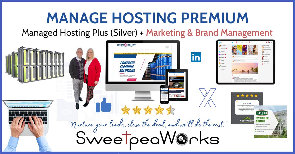 SweetpeaWorks's tweet photo. 👑 🏆  Managed Hosting Premium- #Marketing and #branding added to our #managedhosting plus! [Limited availability] Click  👉  https://t.co/ezROkaEIzI 🔥 We'll help you generate the #leads. You close the #deal. #socialmediamanagement https://t.co/A9EzVb3dLt