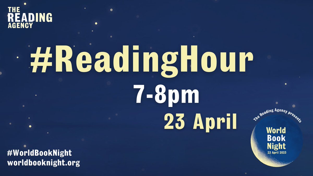 SomersetLib's tweet photo. Join us for the #ReadingHour as part of #WorldBookNight 7-8pm on 23 April.
What will you be reading?

#NationalYearOfReading2026 #GoAllIn2026 https://t.co/YoQV0IxzAS