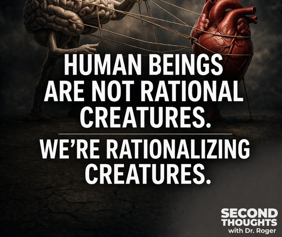 DoctorRogerHall's tweet image. We rationalize more than reason.
Watch the full video: youtu.be/bbj0SHgrg5Y

#Truth #Psychology #Mindset