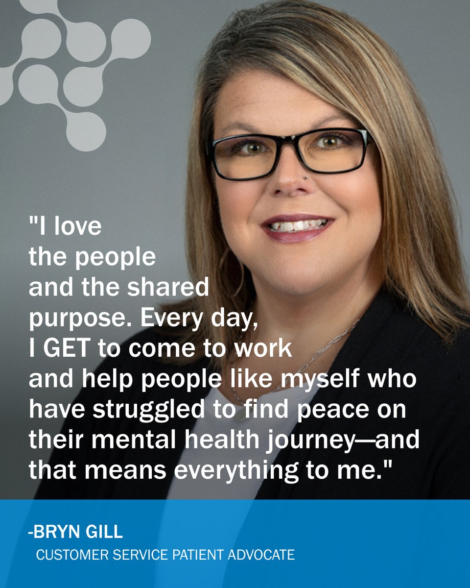 GeneSight's tweet photo. Real people. Real impact. 💙

Bryn shares why working at GeneSight is about helping others navigate their mental health journey with confidence.

#TeamGeneSight #MentalHealthAwareness #PatientCare #GeneticTesting https://t.co/RTrU8QVhtE