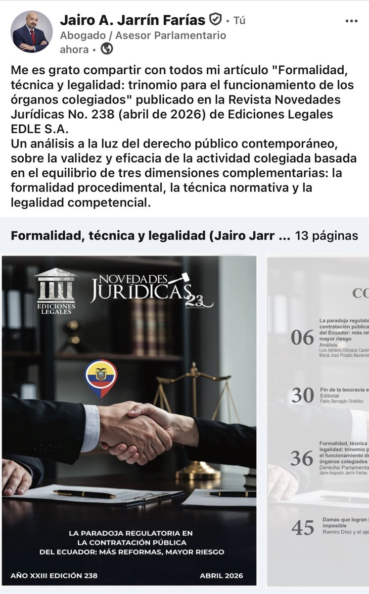 Abg. Jairo Jarrín Farías, Mgs. tweet media