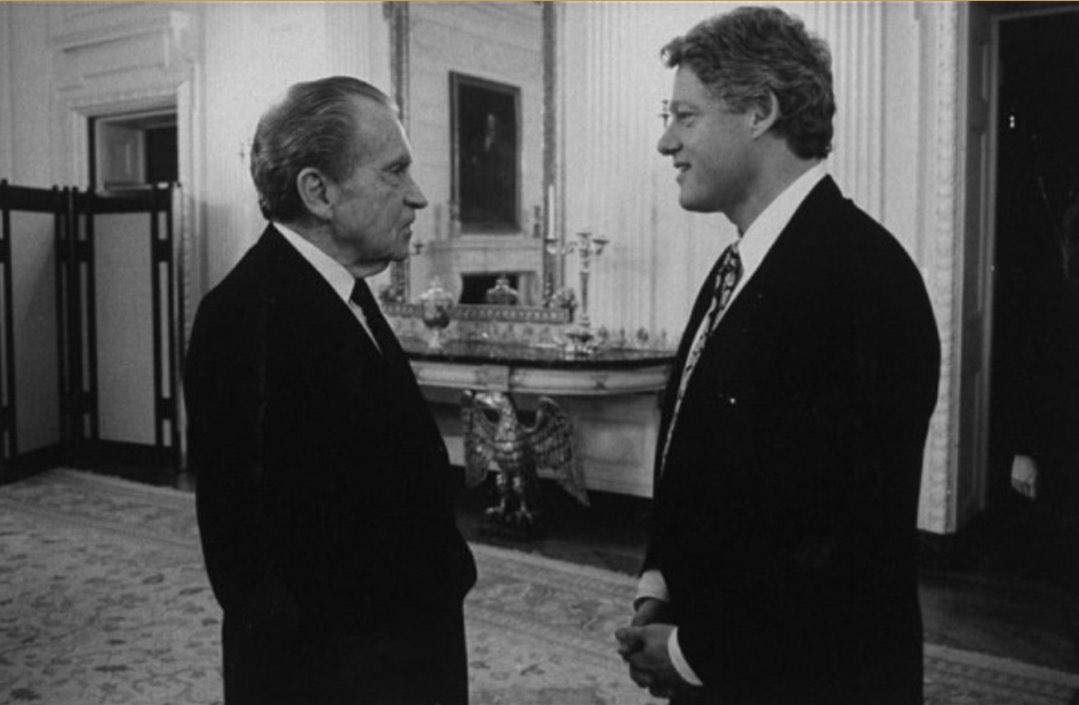 PrezWisdom's tweet photo. “May the day of judging President Nixon on anything less than his entire life and career come to a close.”
- Bill Clinton 🇺🇸 eulogy for Richard Nixon 🇺🇸.  Clinton would consult Nixon on certain foreign policy issues

#POTUS ❤ https://t.co/TwDi6jDX5u
