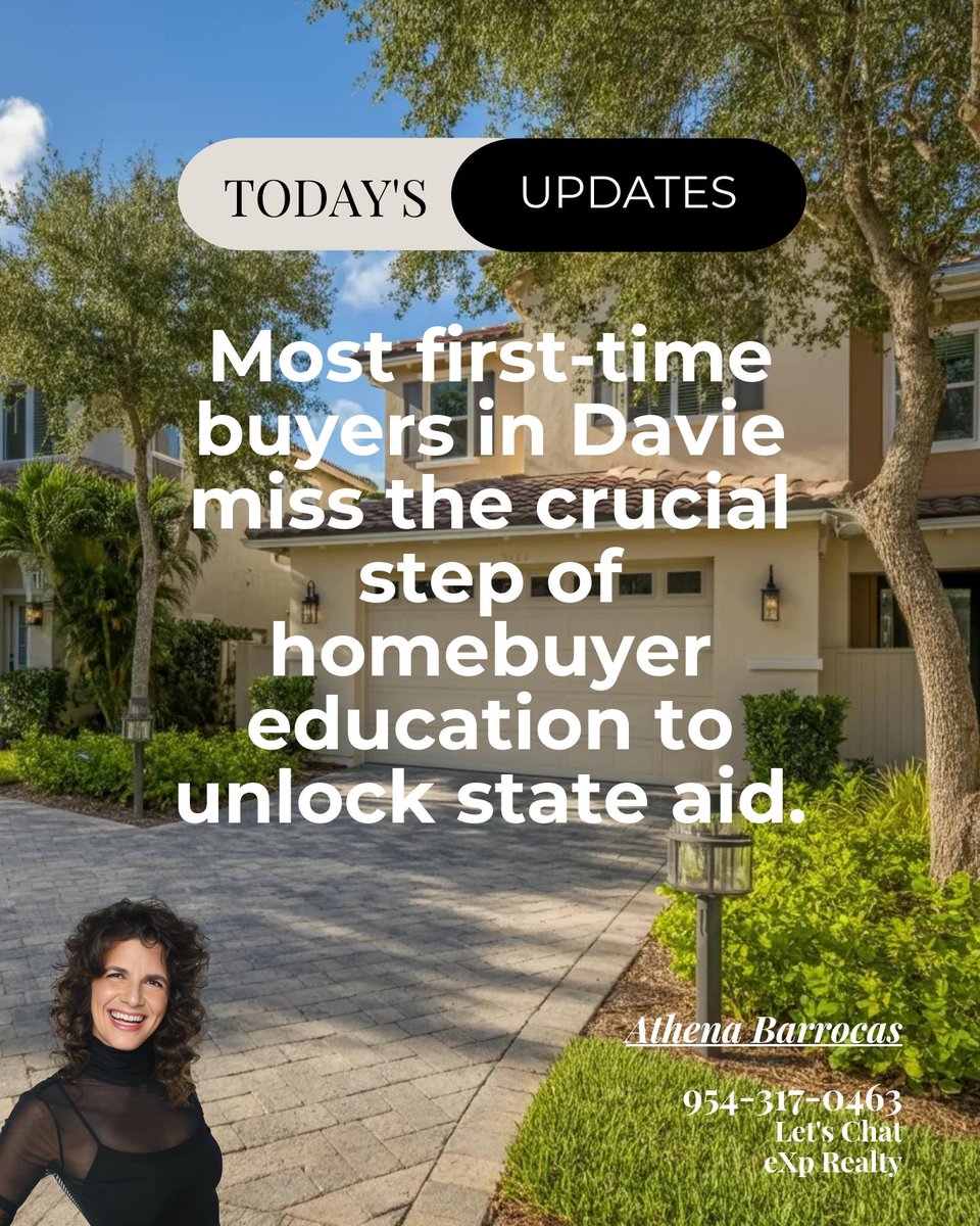 Athenashouse's tweet image. Many first-time buyers miss the one step that makes state programs truly work for them. 🏡

DM me for more information.

#luxuryhomesforsale #southflorida #weston