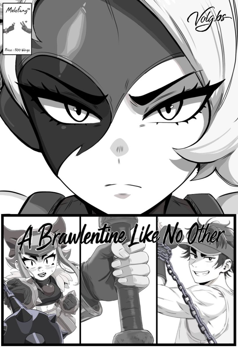 Volg_bs's tweet image. Here’s the cover of my manga (pages 1-5 available on my profile ) 
#brawlstars #lumi #fang #melodie #Melofang #draco