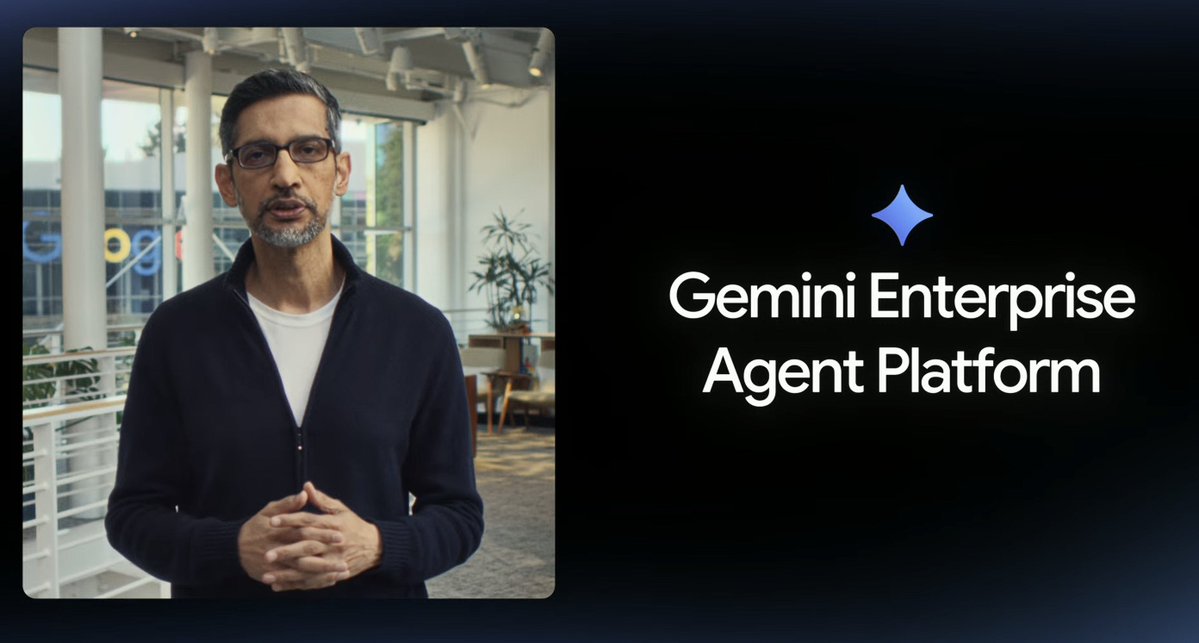 MyTechMusings's tweet image. .@sundarpichai says we are officially in the #AgenticAI era, &amp;amp; announces #Gemini #Enterprise #Agentic Platform

@googlecloud #googleCloudNext