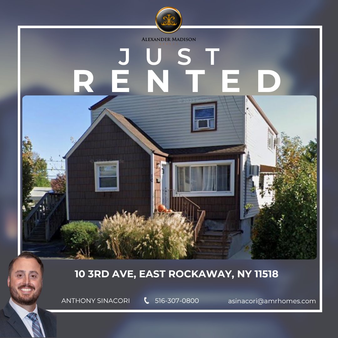 jonmatute's tweet photo. 🏡✨ JUST RENTED in East Rockaway! ✨🏡 Another happy client! Thinking about your next move? Let’s make it happen! 🔑

👨‍💼 Anthony Sinacori
📞 516-307-0800
📧 asinacori@amrhomes.com
📲 Follow: @alexandermadisonrealty
🌐 https://t.co/5INKFkPRjb

#JustRented #EastRockawayNY https://t.co/ocOyOuK6k2